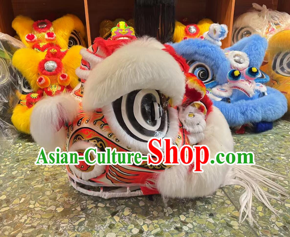 Hand Painted Chinese Dancing Lion Head Traditional Celebration Lion Dance Costumes Complete Set Hand Painted Chinese Dancing Lion Head Traditional Celebration Lion Dance Costumes Complete Set