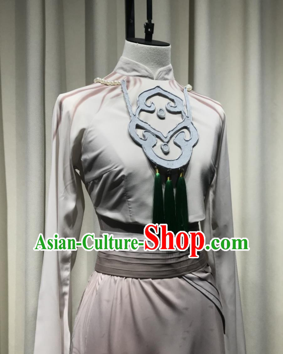 Customized Group Dance Costume Repertoire Jade Bird Fan Dance Attire Classical Chinese Dance Wear Customized Group Dance Costume Repertoire Jade Bird Fan Dance Attire Classical Chinese Dance Wear