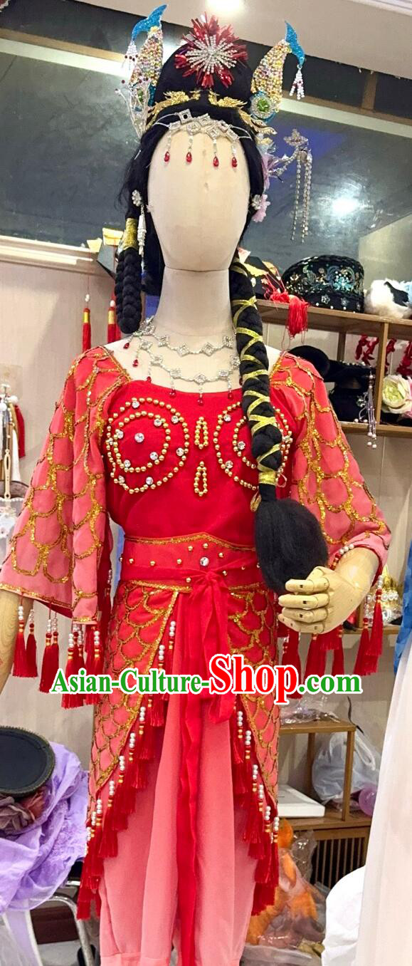 Version Journey To The West Wansheng Princess Costume Myth Dragon Girl Red Outfit