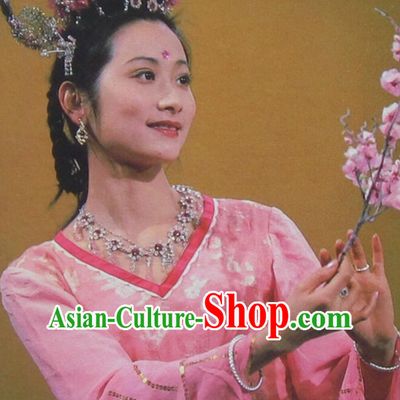 Chinese TV Drama Apricot Flower Goddess Pink Dress 86 Version Journey To The West Blossom Fairy Costume