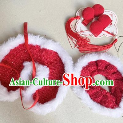 Labubu Doll Costumes Traditional Chinese New Year Red Outfit