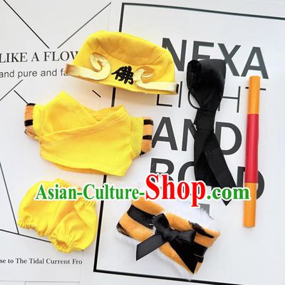 Handmade Labubu Clothing Doll Costumes Traditional Chinese Journey to the West Monkey King Sun Wukong Outfit