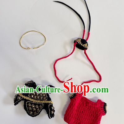 Handmade Labubu Sun Wukong Clothing Doll Costumes Traditional Chinese Journey to the West Handsome Monkey King Outfit