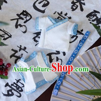Handmade Labubu Hanfu Doll Costumes Traditional Chinese Ao Bing Clothing