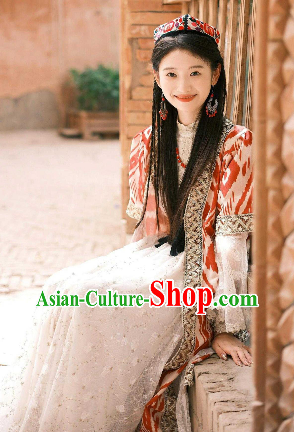Xinjiang Kashgar Ethnic Dress Uyghur Princess Traditional Dance Costume Set Xinjiang Kashgar Ethnic Dress Uyghur Princess Traditional Dance Costume Set