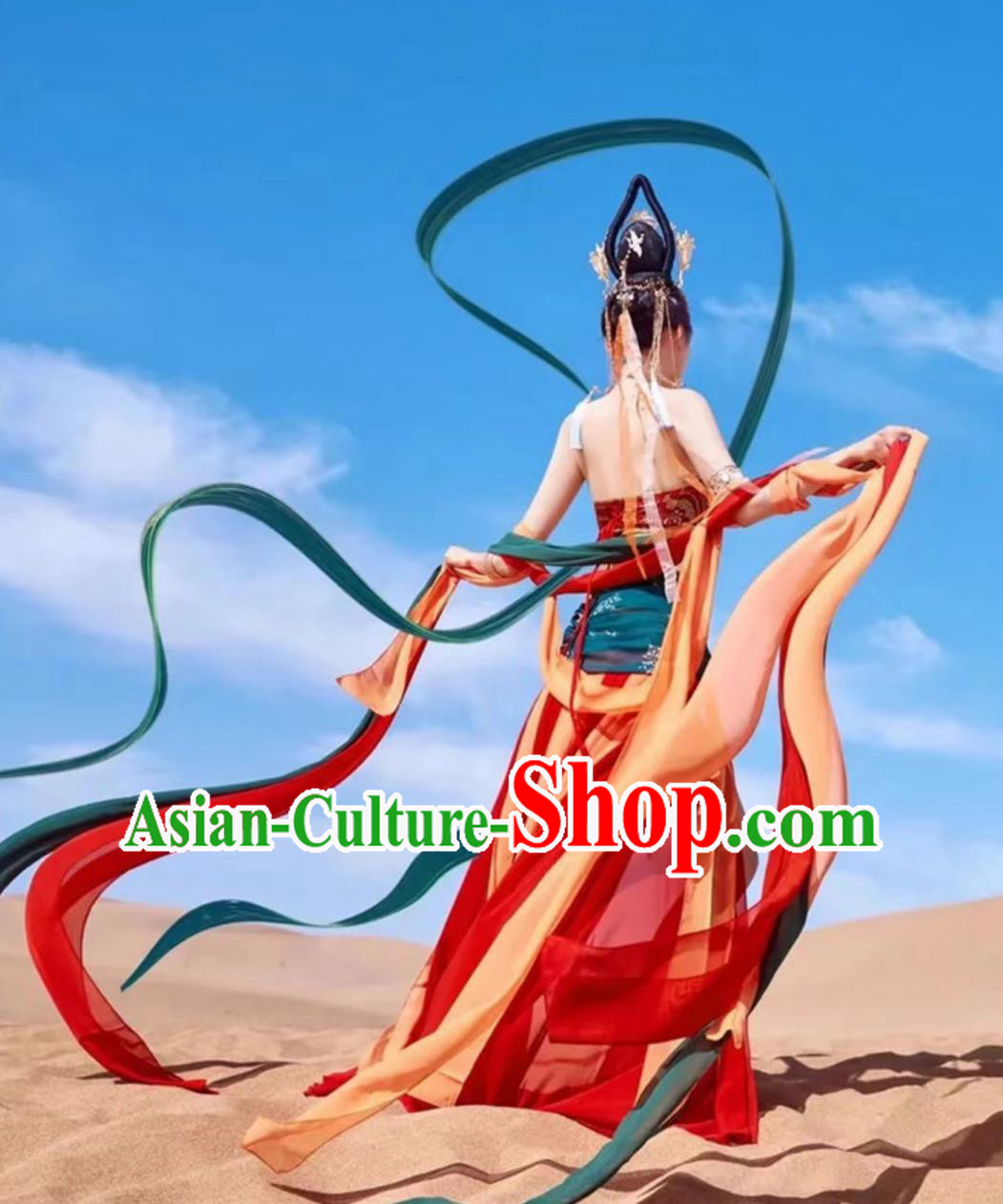 Dunhuang Feitian Hanfu Indian Princess Desert Silk Road Dance Costume Ethereal Outfit Set Dunhuang Feitian Hanfu Indian Princess Desert Silk Road Dance Costume Ethereal Outfit Set