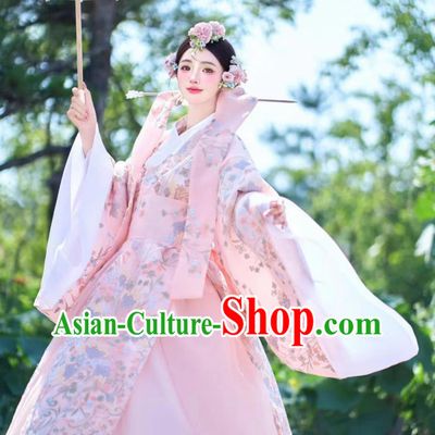 Yanji Korean Princess Palace Traditional Wedding Dress Pink Hanbok Photo Shoot Ethereal Ethnic Outfit Set
