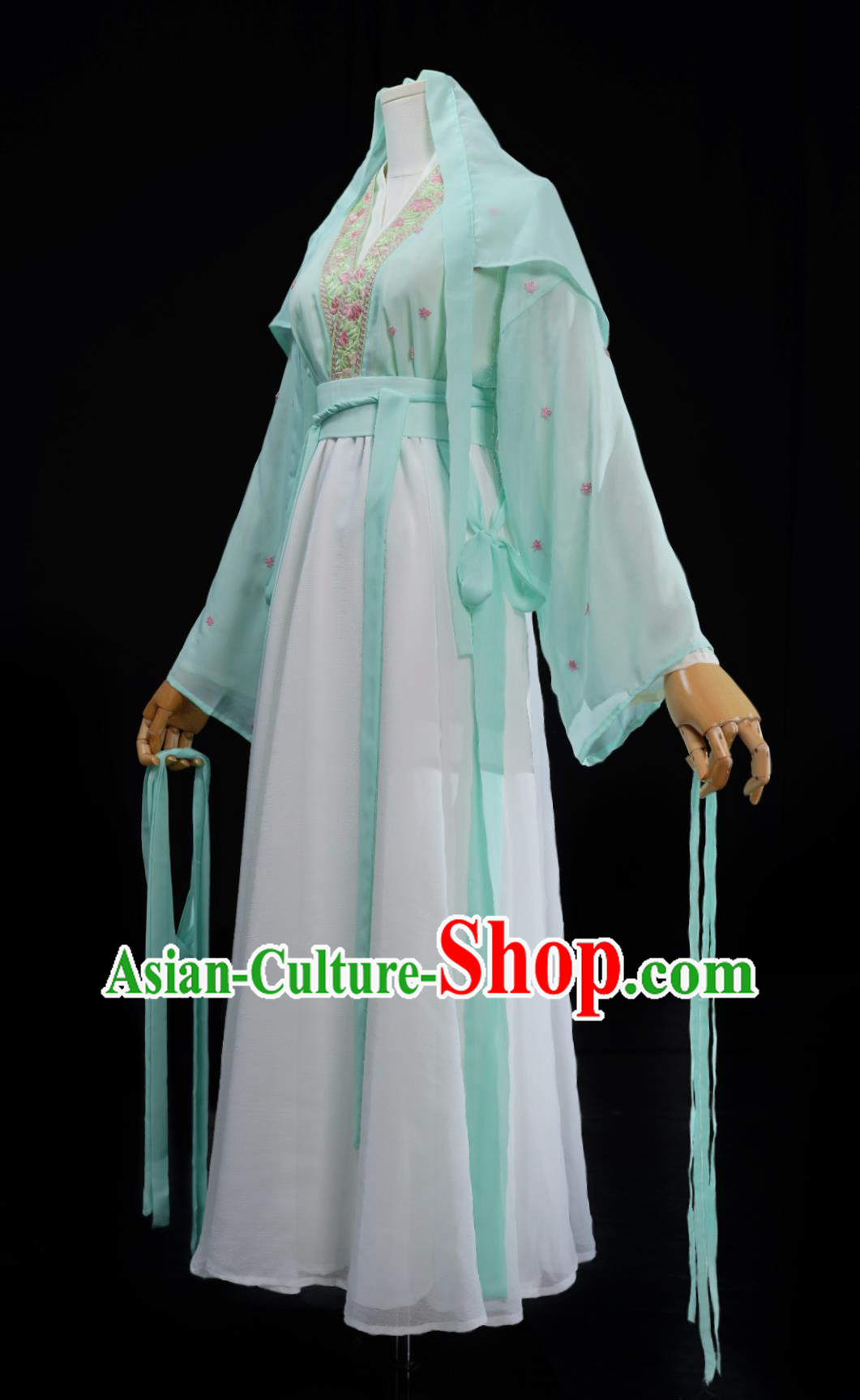 Ju Jingyi Tea Picking Girl Hanfu Dress Green Ancient Chinese Costume Traditional Clothing Ju Jingyi Tea Picking Girl Hanfu Dress Green Ancient Chinese Costume Traditional Clothing