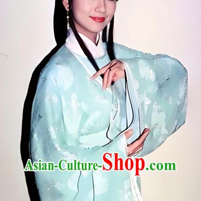 The Legend Of White Snake Zhao Yazhi Hu Meiniang Blue Dress Film Ancient Costume Traditional Hanfu Outfit
