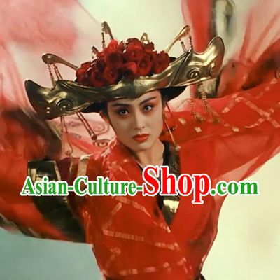 Film Handsome Siblings Zhang Min Lady Moon Palace Master Red Dress Ancient Chinese Swordswoman Costume Traditional Hanfu Clothing