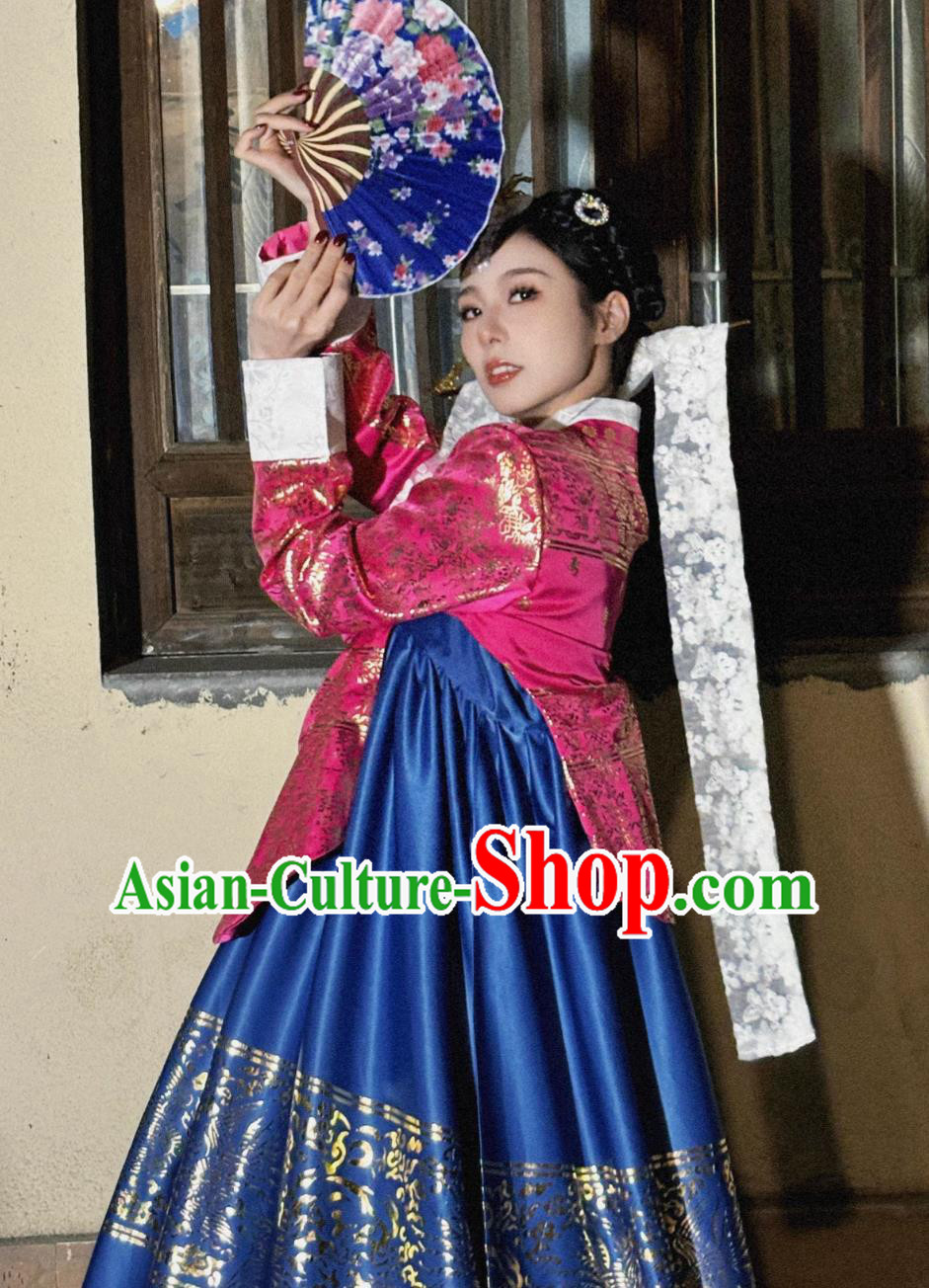 Ancient Style Court Attire Yanji Princess Blouse and Dress Set Korean Palace Hanbok Ancient Style Court Attire Yanji Princess Blouse and Dress Set Korean Palace Hanbok