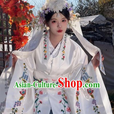 Korean Ethnic Embroidered Wedding Dress Palace Ancient Costume Yanbian Korean Minority Bridal Gown Yanji Princess Outfit