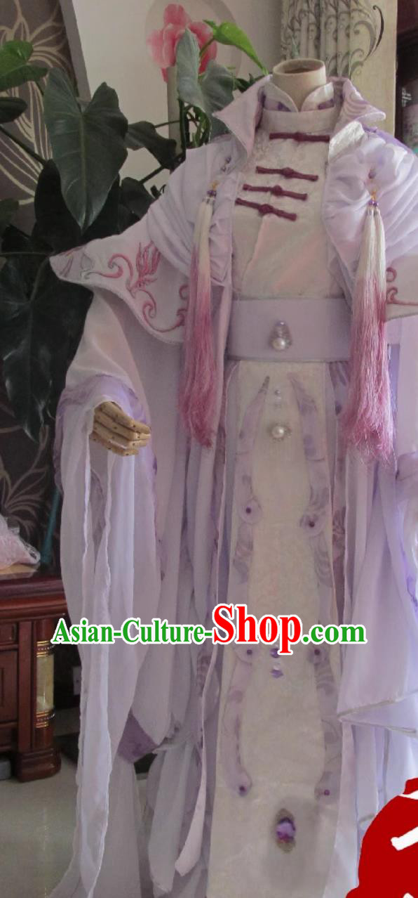 Pili Puppetry Su Huan Jen Cosplay Costume Traditional Chinese Male Clothing Pili Puppetry Su Huan Jen Cosplay Costume Traditional Chinese Male Clothing