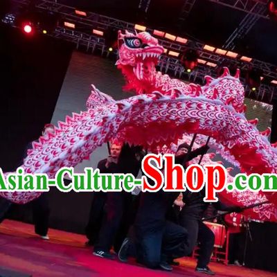 Traditional Festival Dragon Dancing Props Dragon Dance Equipment Chinese Loong Dance Fluorescent Costume