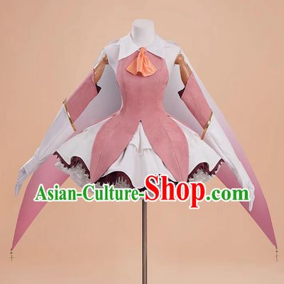 Fate Kaleid Liner Prisma Illya Cosplay Costume Yellow White Battle Dress Cosplay Outfit 2D Anime Clothing
