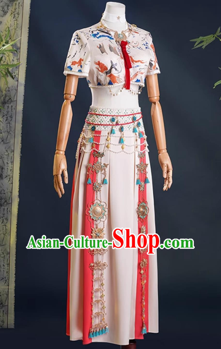 YanYun Sixteen Tones Cosplay Costume D Anime Clothing Women Performance Dress