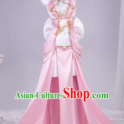 Code Geass Lelouch Of The Rebellion Lost Stories CC Game Cosplay Costume Pink Sexy Dress 2D Anime Clothing