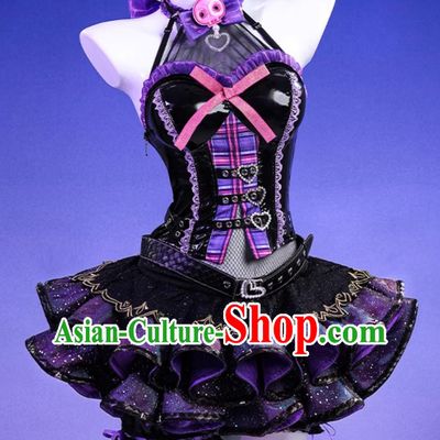 Naraka Bladepoint Yu Linglong Cosplay Costume Kuromi Collaboration Short Dress 2D Game Outfit