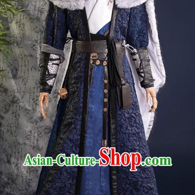 YanYun Sixteen Tones Tianquan Sect Uniform Cosplay Costume Game Male 2D Anime Outfit