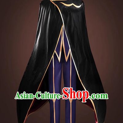 Code Geass Lelouch Of The Rebellion Cosplay Costume Zero Cos Cloak Outfit Male Game Anime Clothing