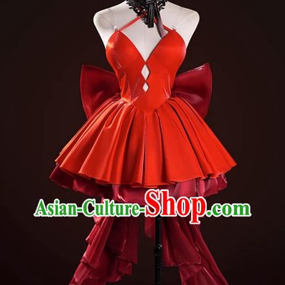 Goddess Of Victory NIKKE Collaboration EVA Asuka Cosplay Costume Red Full Dress Anime Female Outfit