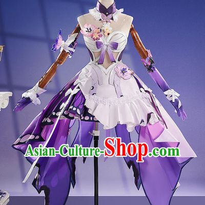 Honkai Star Rail Phantom Butterfly Cosplay Costume Game 2D Female Outfit Anime Dress Clothing