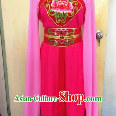 Chinese Yue Opera Clothing Peking Opera Costume Xiao Dan Pink Dress Ancient Palace Maid Attire
