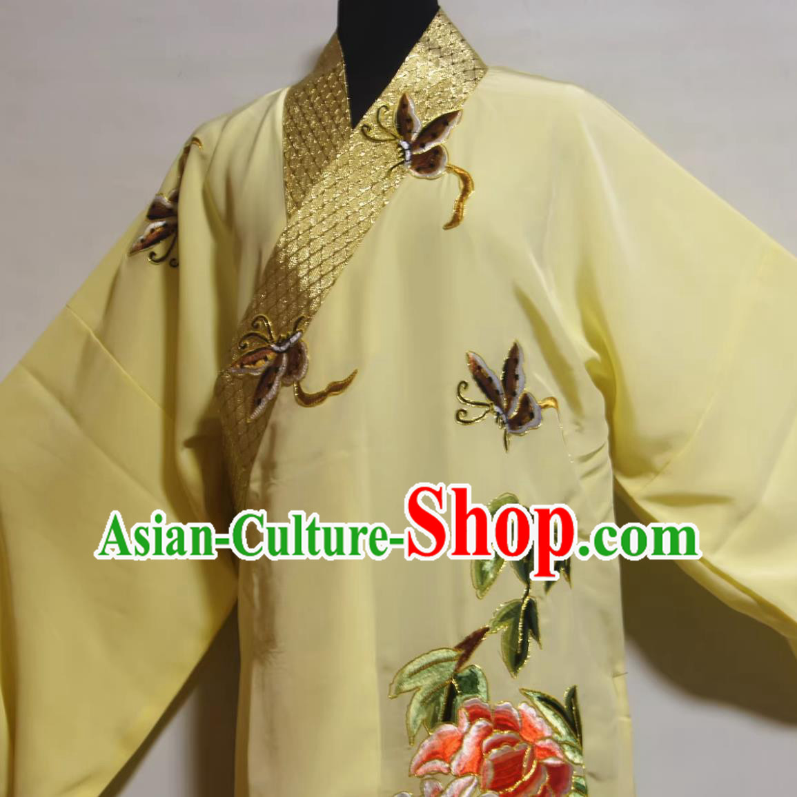 Chinese Peking Opera Costume Golden Collar Peony Embroidery Xiaosheng Robe Four Great Scholars Clothing Chinese Peking Opera Costume Golden Collar Peony Embroidery Xiaosheng Robe Four Great Scholars Clothing