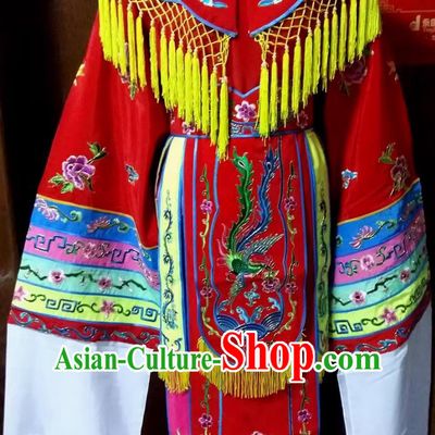Chinese Peking Opera Hua Tan Costume Colorful Palace Princess Gown Ancient Empress Ribbon Dress