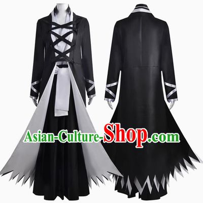 Bleach Cosplay Kurosaki Ichigo Costume Bankai Cape Robe Anime Outfit Full Set