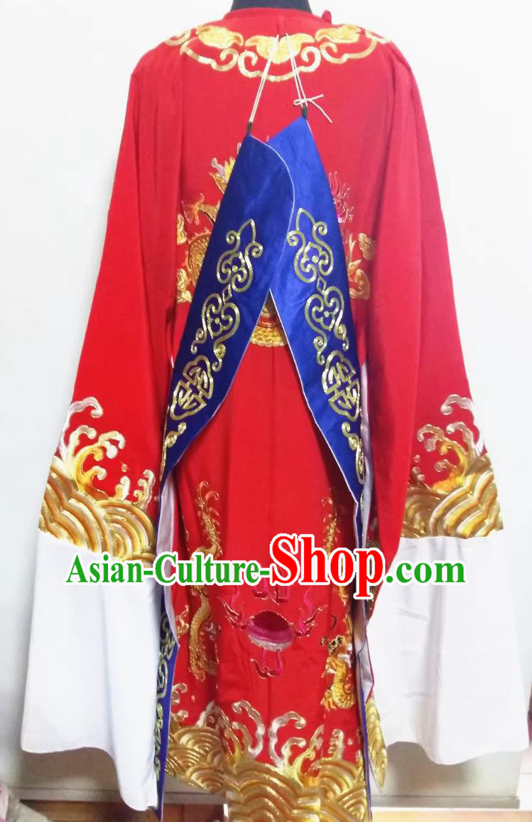 Embroidered Red Robe Chinese Peking Opera Costume Xiaosheng Garment Number One Scholar Official Gown Embroidered Red Robe Chinese Peking Opera Costume Xiaosheng Garment Number One Scholar Official Gown