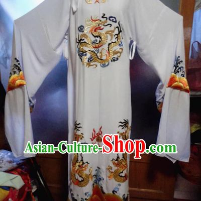 Chinese Opera Xiaosheng Dragon Robe Gold Thread Embroidery Python Robe Official Gown