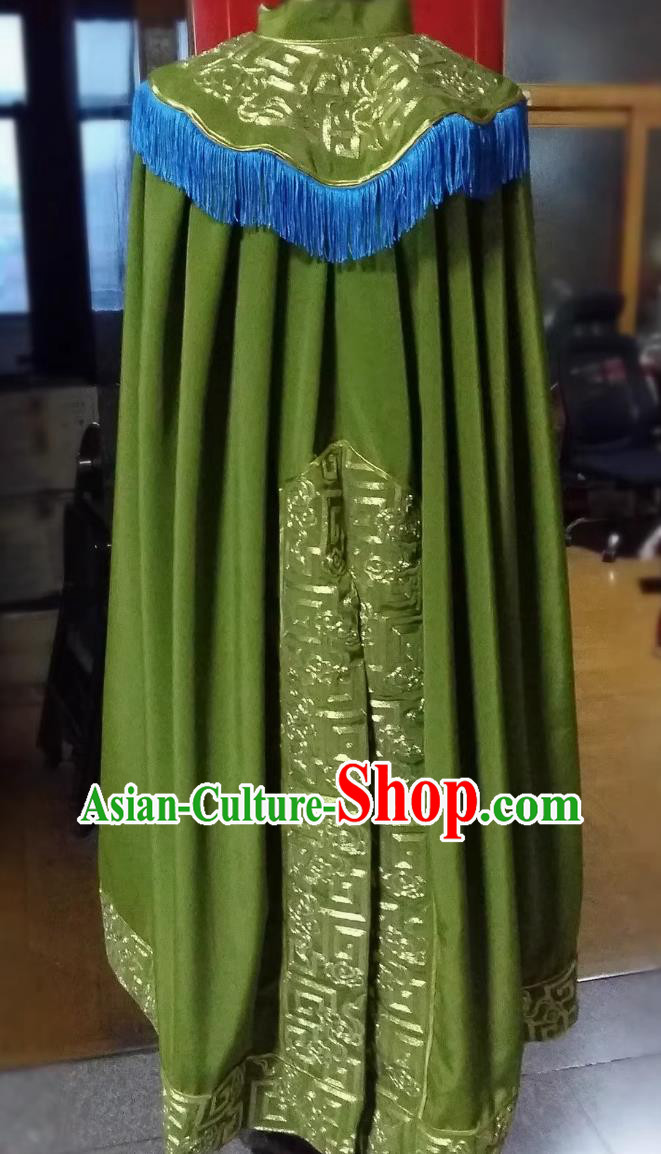 Chinese Beijing Opera Costume Lao Dan Outfit Fully Gold Embroidered Edge Cape Chinese Beijing Opera Costume Lao Dan Outfit Fully Gold Embroidered Edge Cape