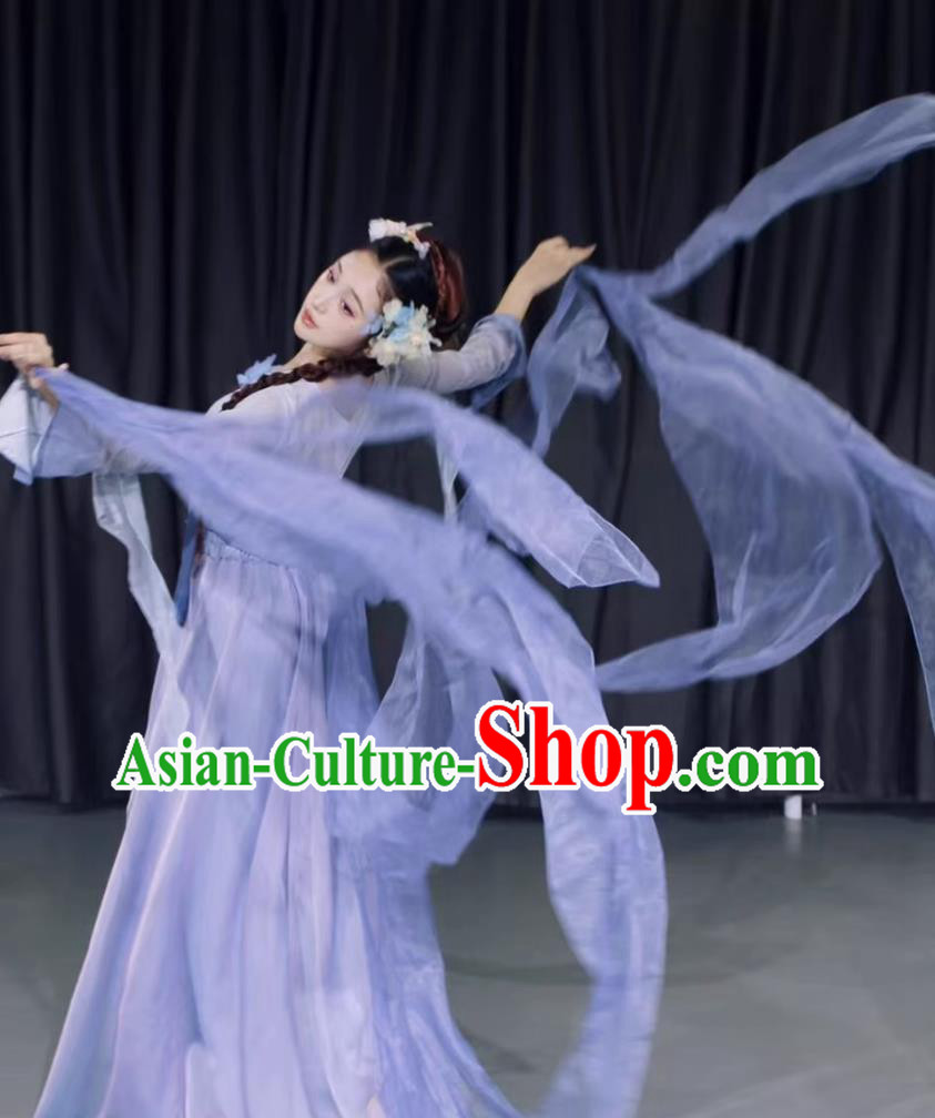 Chinese Butterfly Classical Dance Costume Kong Tan Zhi Dance Outfit Gradient Chiffon Dress Chinese Butterfly Classical Dance Costume Kong Tan Zhi Dance Outfit Gradient Chiffon Dress