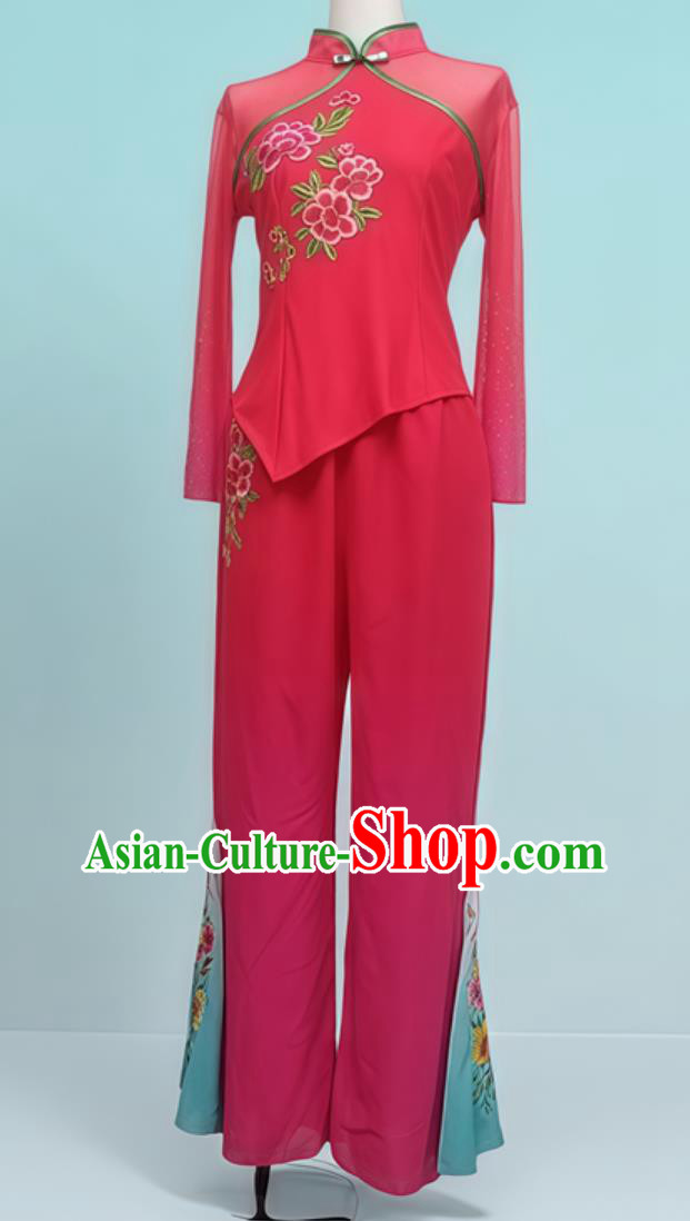 Chinese Festive Performance Clothing Yangko Dance Costume Fan Dance Outfit Chinese Festive Performance Clothing Yangko Dance Costume Fan Dance Outfit