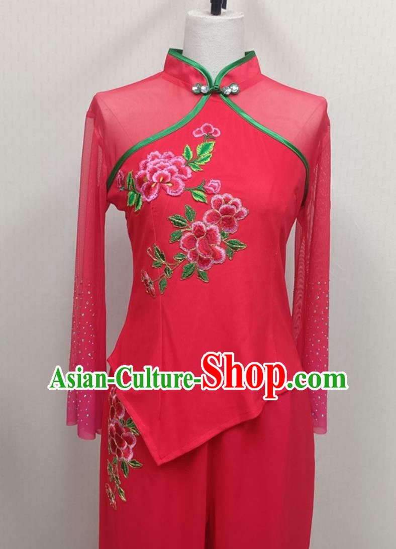 Chinese Festive Performance Clothing Yangko Dance Costume Fan Dance Outfit Chinese Festive Performance Clothing Yangko Dance Costume Fan Dance Outfit