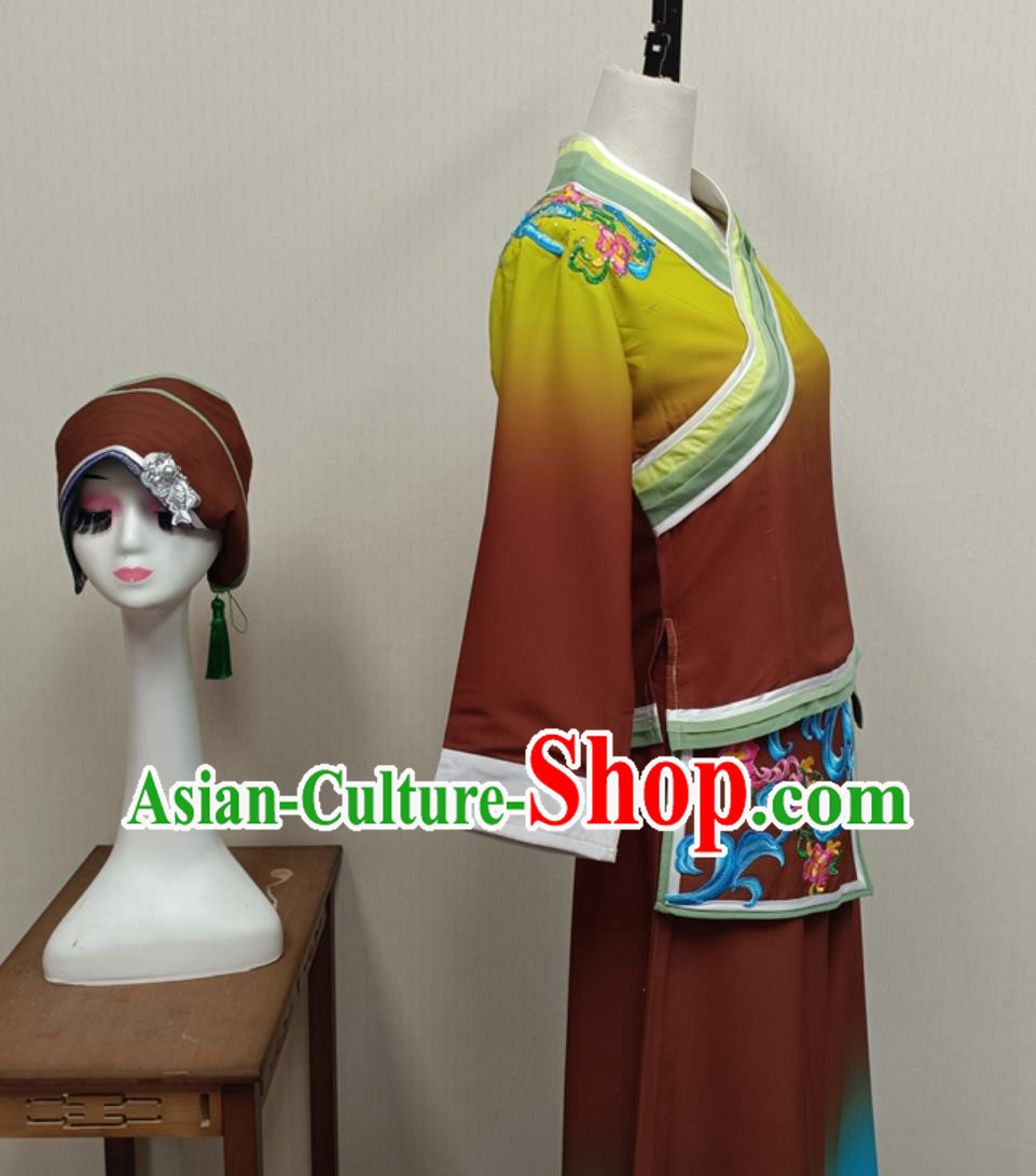 Chinese Performance Costume Dance Outfit Women Group Dance Tea Picking Classical Dance Clothing Chinese Performance Costume Dance Outfit Women Group Dance Tea Picking Classical Dance Clothing