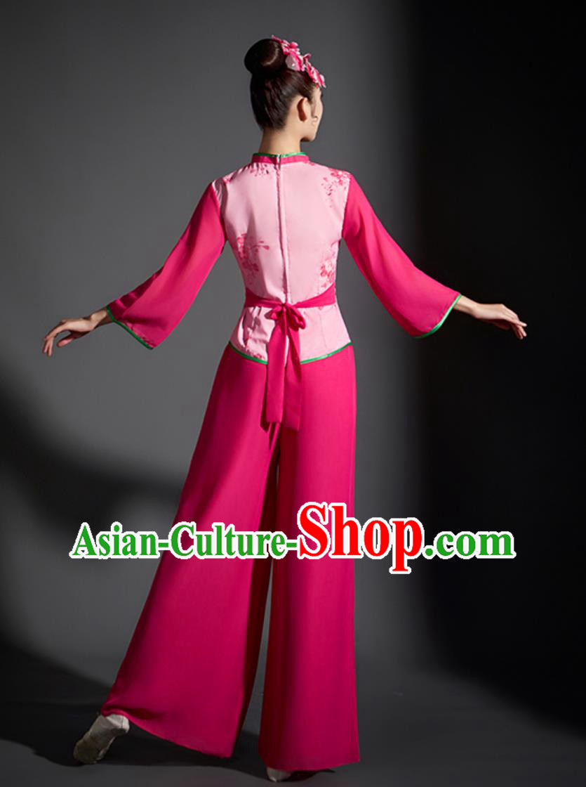Chinese Style Classical Dance Costume Fan Performance Outfit Yangko Women Clothing Chinese Style Classical Dance Costume Fan Performance Outfit Yangko Women Clothing