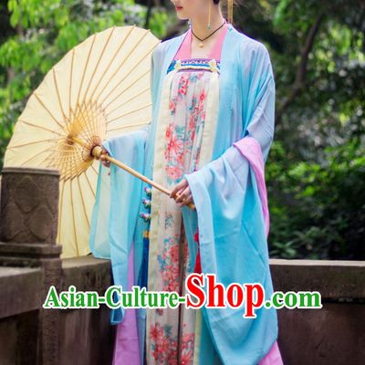 Hanfu Traditional Jacquard Printed Tang Dynasty Dress Ancient Chinese Court Woman Duijin Qixiong Ruqun
