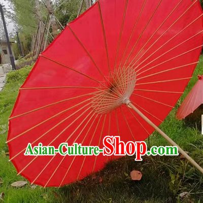Traditional Chinese Wedding Umbrella Handmade Hanfu Red Silk Umbrella Classical Dance Large Umbrella