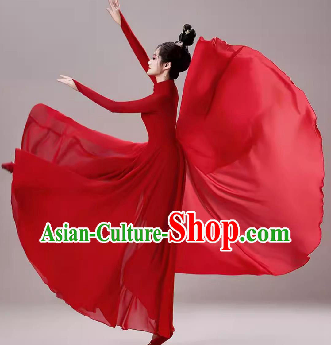 Chinese Classical Dance Costume Women Performance Red Dress Art Exam Training Dance Outfit Chinese Classical Dance Costume Women Performance Red Dress Art Exam Training Dance Outfit