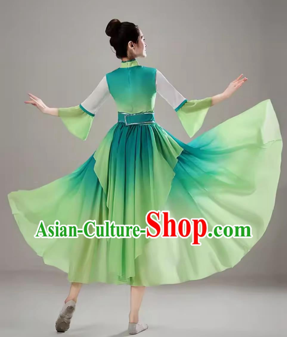 Chinese Style Bamboo Hat Dance Outfit Tea Picking Dance Yangko Costume Folk Dance Green Clothing Chinese Style Bamboo Hat Dance Outfit Tea Picking Dance Yangko Costume Folk Dance Green Clothing