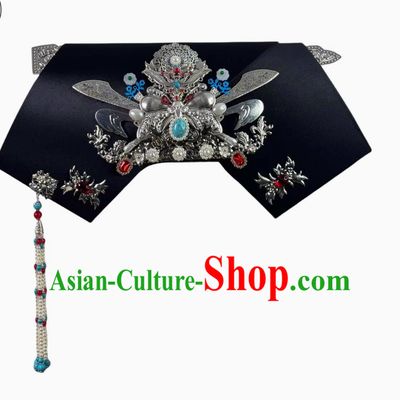 Empresses in the Palace Zhen Huan Hat Chinese Qing Palace Handmade Wings Manchu Empress Headwear