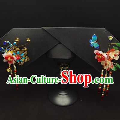 Handmade Chinese Hair Ornament Ancient Style Palace Princess Hat Qing Dynasty Consort Wing Hairpiece