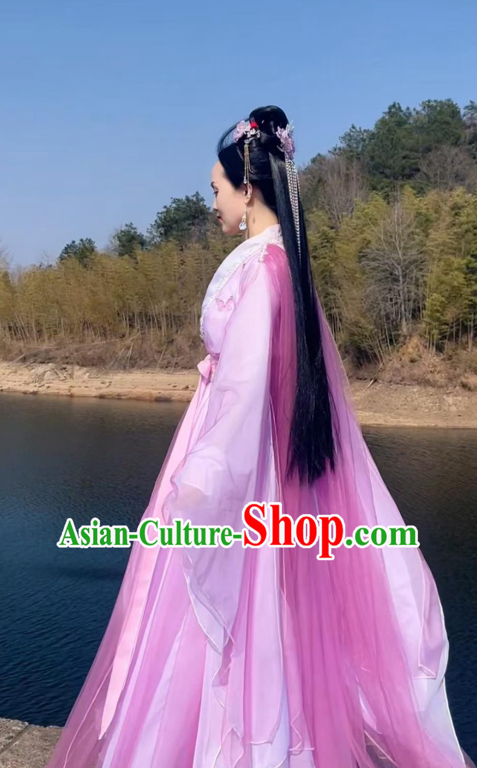 Women Wide Sleeve Hanfu Dress Ancient Fairy Clothing Traditional Chinese Costume