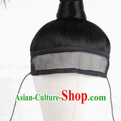 Handmade Ming Dynasty Scholar Wig Ancient Warrior Hairpiece