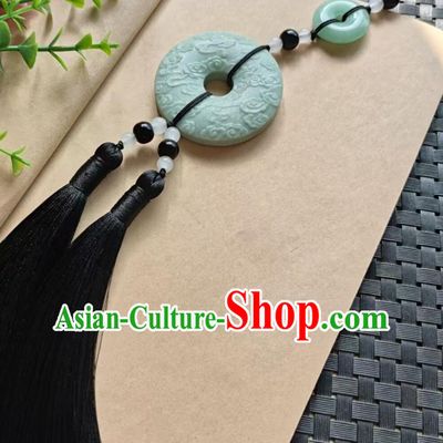 Handmade Hanfu Waist Jewelry Traditional Jade Waist Pendant Carving Could Craft