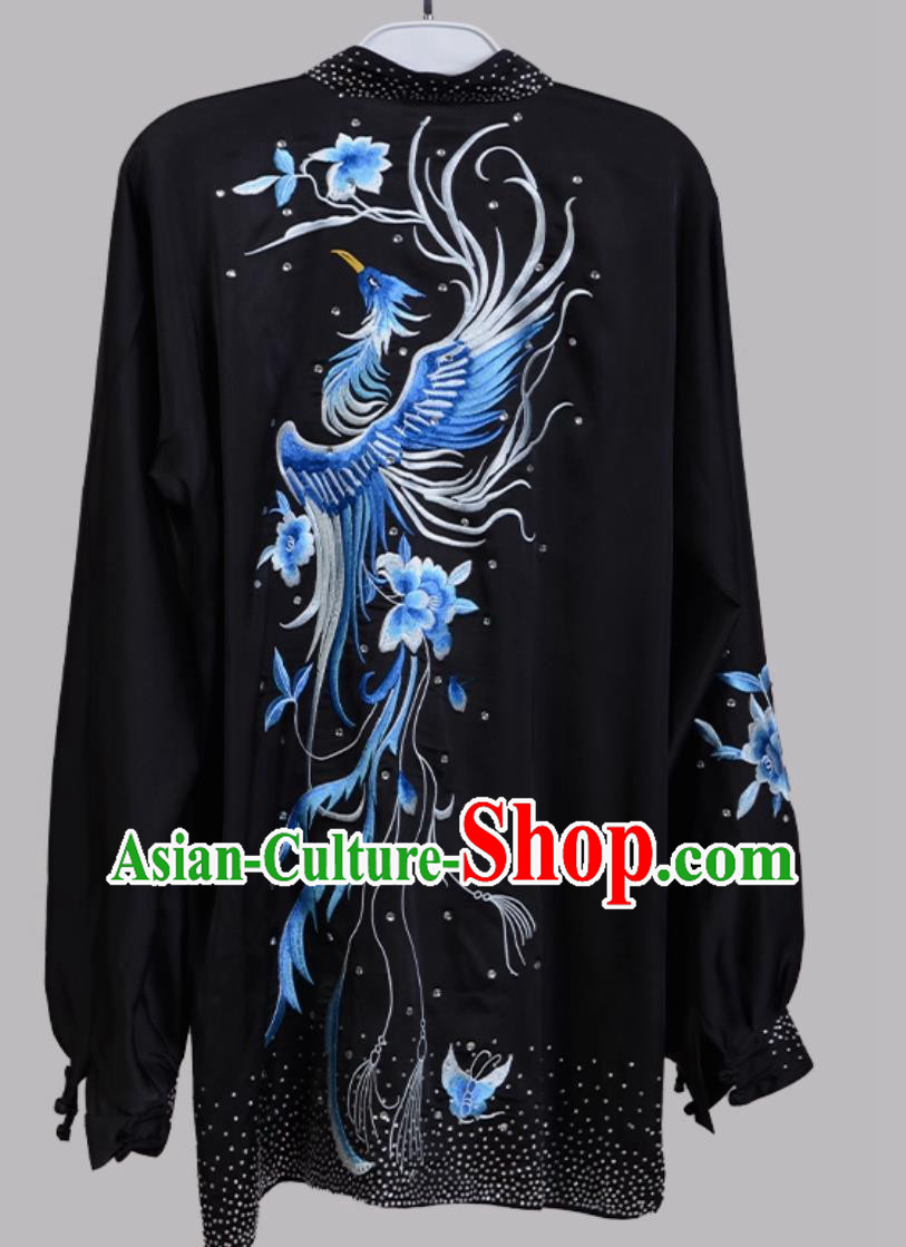 Chinese Taiji Training Wear Kung Fu Performance Outfit Embroidered Peony Tai Chi Suit Chinese Taiji Training Wear Kung Fu Performance Outfit Embroidered Peony Tai Chi Suit