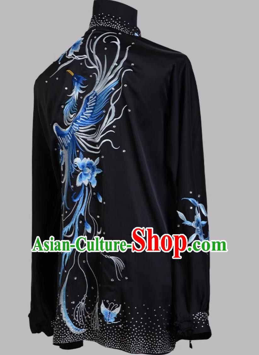 Chinese Taiji Training Wear Kung Fu Performance Outfit Embroidered Peony Tai Chi Suit Chinese Taiji Training Wear Kung Fu Performance Outfit Embroidered Peony Tai Chi Suit