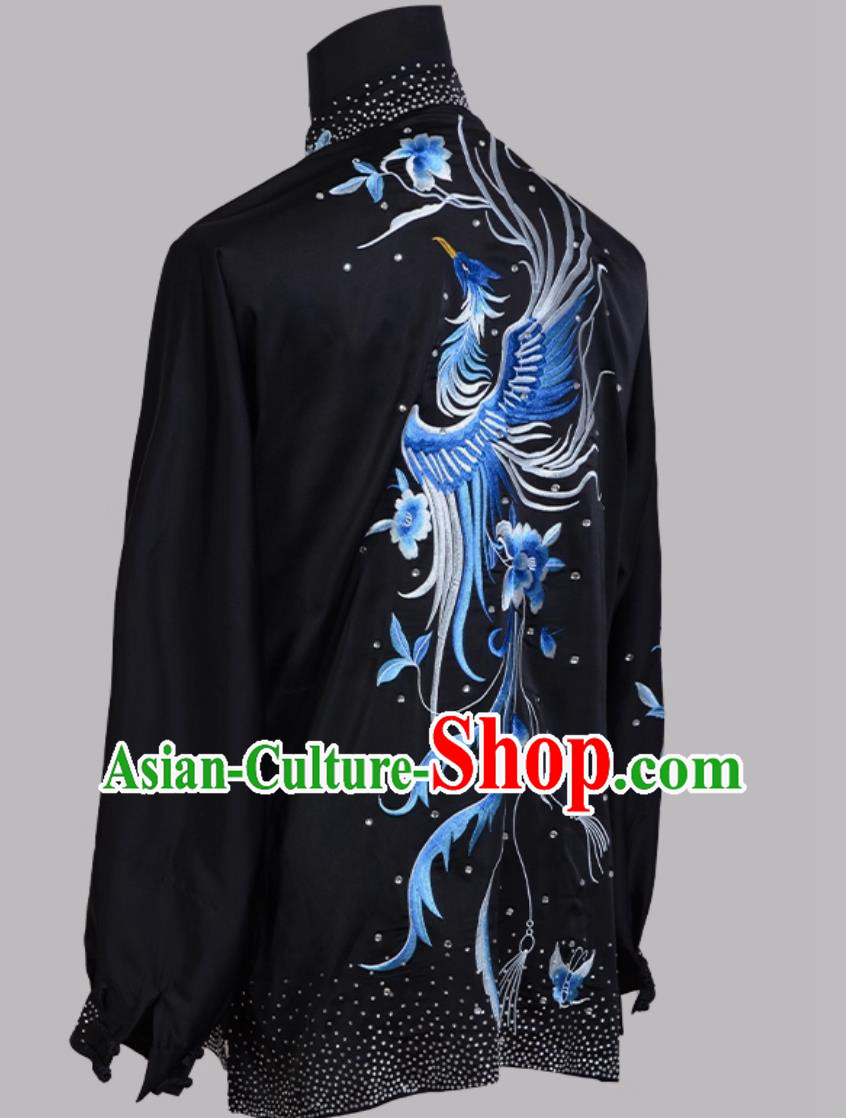 Chinese Taiji Training Wear Kung Fu Performance Outfit Embroidered Peony Tai Chi Suit Chinese Taiji Training Wear Kung Fu Performance Outfit Embroidered Peony Tai Chi Suit